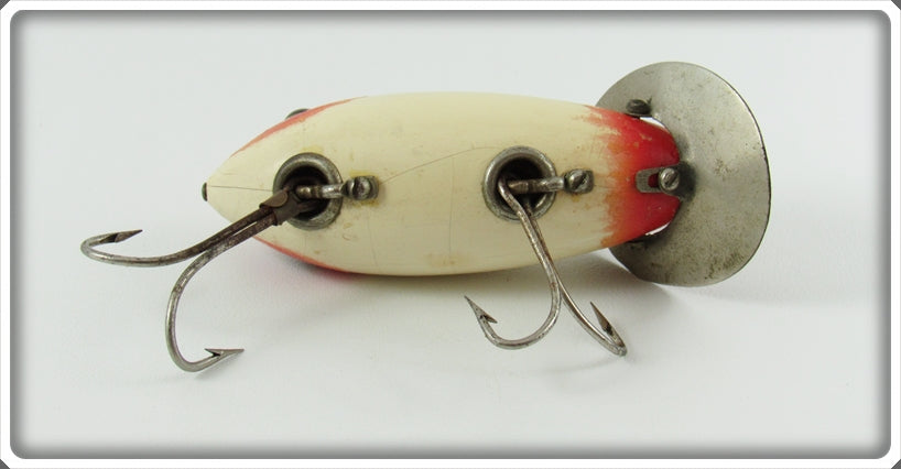 crab wobbler fishing lure Vintage Heddon Red & White Baby Crab Wiggler Lure For Sale