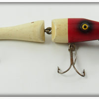 Vintage Paw Paw Red & White Baby Jointed Pikie Lure