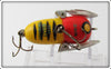 Heddon Yellow Red Head Tiny Crazy Crawler