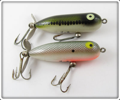 Vintage Heddon Shad & Baby Bass Baby Torpedo Lure Pair