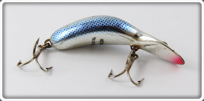 Vintage Heddon Chrome Blue Scale Tadpolly Lure
