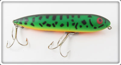 Vintage Heddon Fluorescent Green Crawdad Zara Spook Lure 9255 GRA