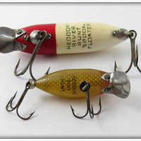 Heddon Red Head White & Perch River Runt Pair