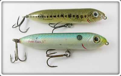 Heddon Baby Bass & Blue Scale Super Spook Jr Lure Pair