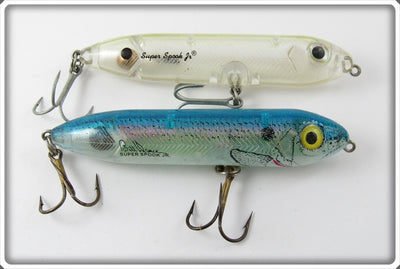 Heddon Clear & Blue Super Spook Jr Lure Pair