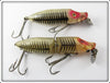 Vintage Heddon Silver Shore River Runt Lure Pair