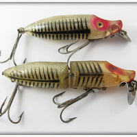 Vintage Heddon Silver Shore River Runt Lure Pair