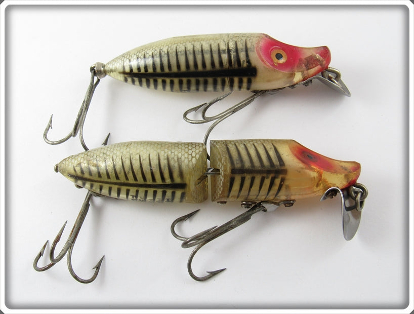 Vintage Heddon Silver Shore River Runt Lure Pair