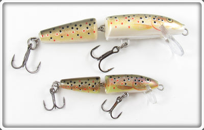 Rapala Natural Brown Trout Jointed Minnow Lure Pair