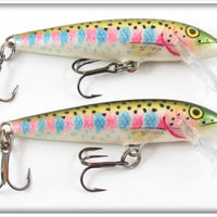 Rapala Natural Rainbow Trout Floating Minnow Lure Pair