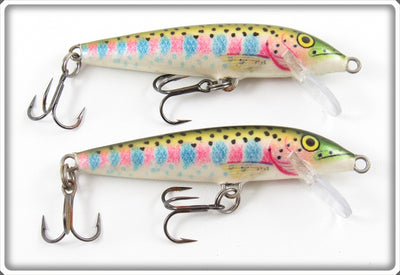 Rapala Natural Rainbow Trout Floating Minnow Lure Pair