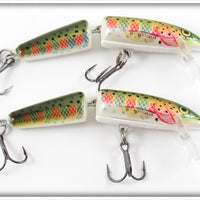 Rapala Natural Rainbow Trout Jointed Minnow Lure Pair