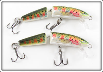 Rapala Natural Rainbow Trout Jointed Minnow Lure Pair