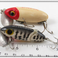 Arbogast Red Head White & Coachdog Jitterbug Pair