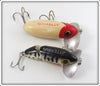 Arbogast Red Head White & Coachdog Jitterbug Pair