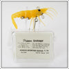 Vintage Jenson Sporting Goods Arc Yellow Flipper Shrimp Lure 