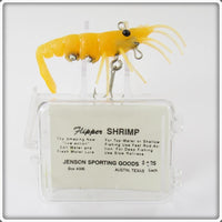 Vintage Jenson Sporting Goods Arc Yellow Flipper Shrimp Lure 