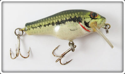 Vintage Bagley Little Bass On White Small Fry Shallow Runner Lure
