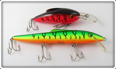 Vintage Vortex Fire Tiger Ultimate Minnow & Red Crawdad Depth Seeker