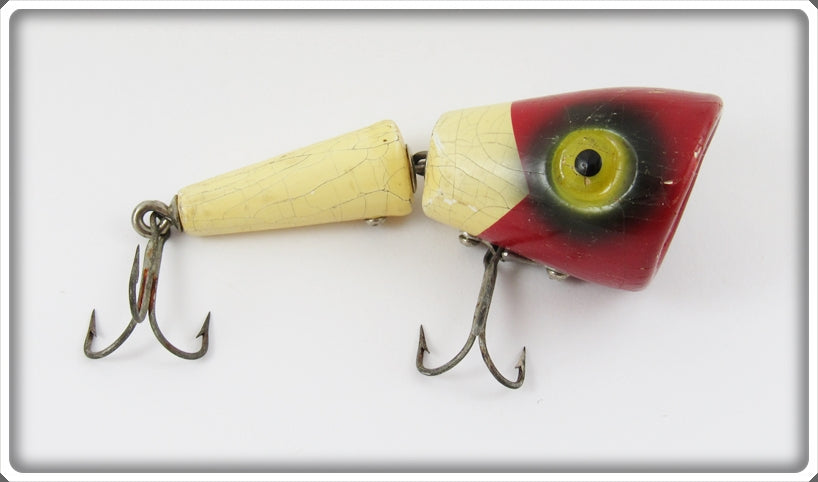 Vintage South Bend Red Arrowhead White Body Go Plunk Lure 2929 RW
