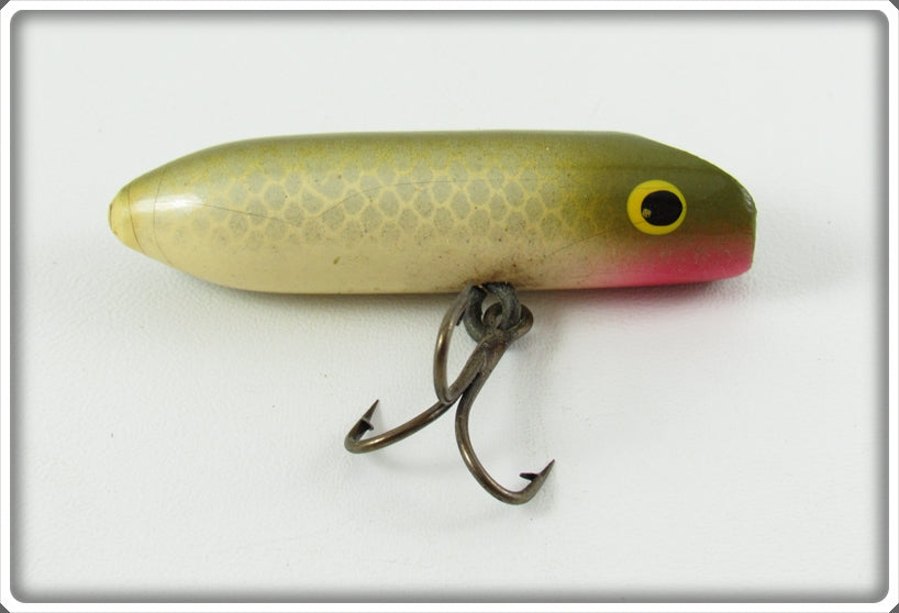 Vintage Paw Paw Silver Scale Fly Rod Groove Head Wobbler Lure