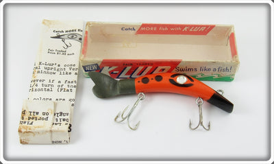 Vintage Kalvig & Co Orange & Black K-Lur Lure In Box