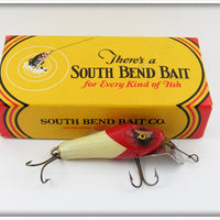 South Bend Red Arrowhead White Body Rascal Lure In Box 955 RW 