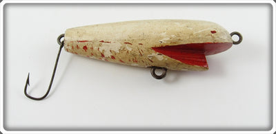 Vintage Folk Art White Surprise Minnow Type Lure