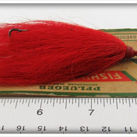 Pflueger Red Everiday Bucktail Gangs On Card