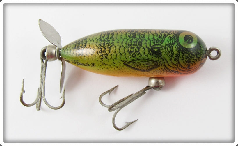 Vintage Heddon Natural Perch Tiny Torpedo Lure For Sale
