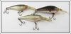 Vintage Rapala Deep Runner & Fat Rap Lure Lot Of Three