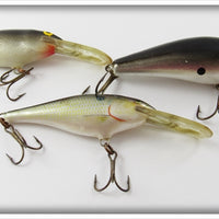 Vintage Rapala Deep Runner & Fat Rap Lure Lot Of Three