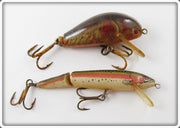 Vintage Rebel Natural Crawdad & Rainbow Trout Floater Lure Pair
