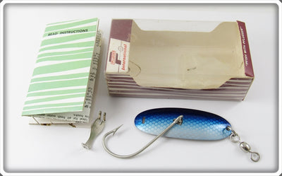 Vintage Pflueger Blue Mullet Record Spoon In Correct Box 5709 Size 4