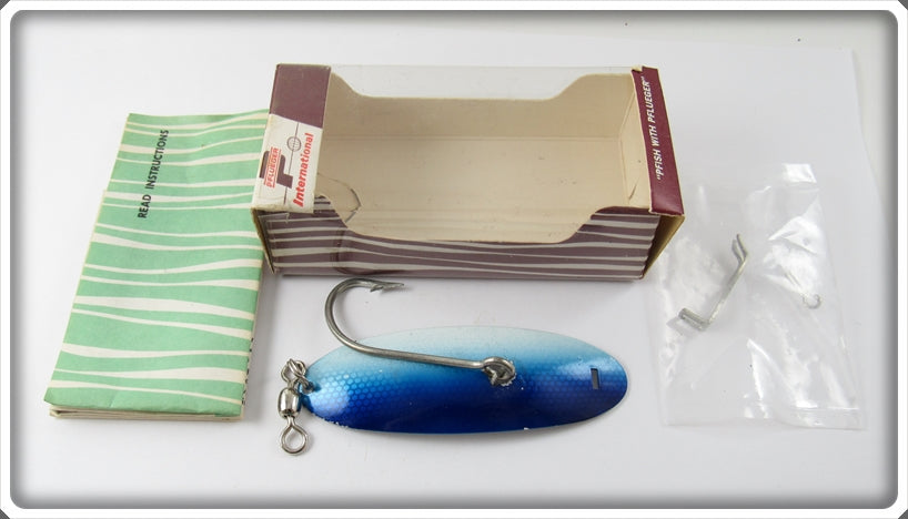 Vintage Pflueger Blue Mullet Record Spoon In Correct Box 5709 Size 5