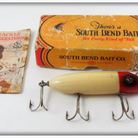 Vintage South Bend Red Head White Bass Oreno In Box
