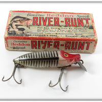 Vintage Heddon Silver Shore River Runt Lure In Box