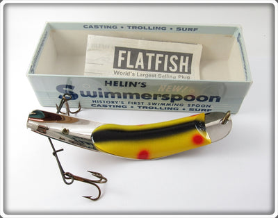 Vintage Helin Yellow Black Swimmerspoon Lure In Correct Box SP 600 YB