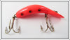 Heddon Fluorescent Red Spotted Redhorse Tadpolly In Correct Box
