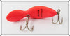 Heddon Fluorescent Red Spotted Redhorse Tadpolly In Correct Box