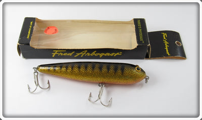 Vintage Fred Arbogast Gold & Black Phred's Phydeaux Lure In Box