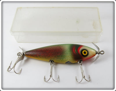 Vintage Barracuda Bait Red Side Florida Shiner Lure In Box