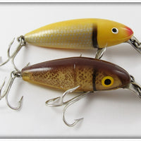 Vintage Wallsten Tackle Co Yellow Scale & Brown Back Midget Cisco Lure