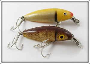 Vintage Wallsten Tackle Co Yellow Scale & Brown Back Midget Cisco Lure