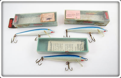 Rapala Blue Mullet Kelluva Floating 9B Lot Of Three In Boxes