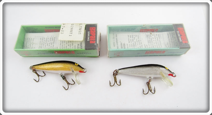 Rapala Pair: Gold Uppoava Sinking Count Down CD-5 G & Silver Kelluva Floating 5S