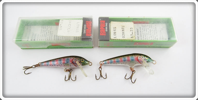 Rapala Rainbow Trout Uppoava Sinking Count Down CD-5 RT Pair In Boxes