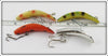 Helin F7 & F6 Flatfish Lot Of Four: Yellow, Orange, Frog, & Chrome