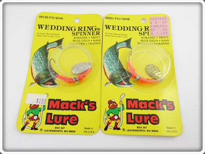 Mack's Lure Wedding Ring Spinner Pair Sealed In Packages