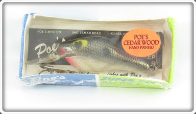 Vintage Poe's Tennesee Shad Super Cedar Lure In Box